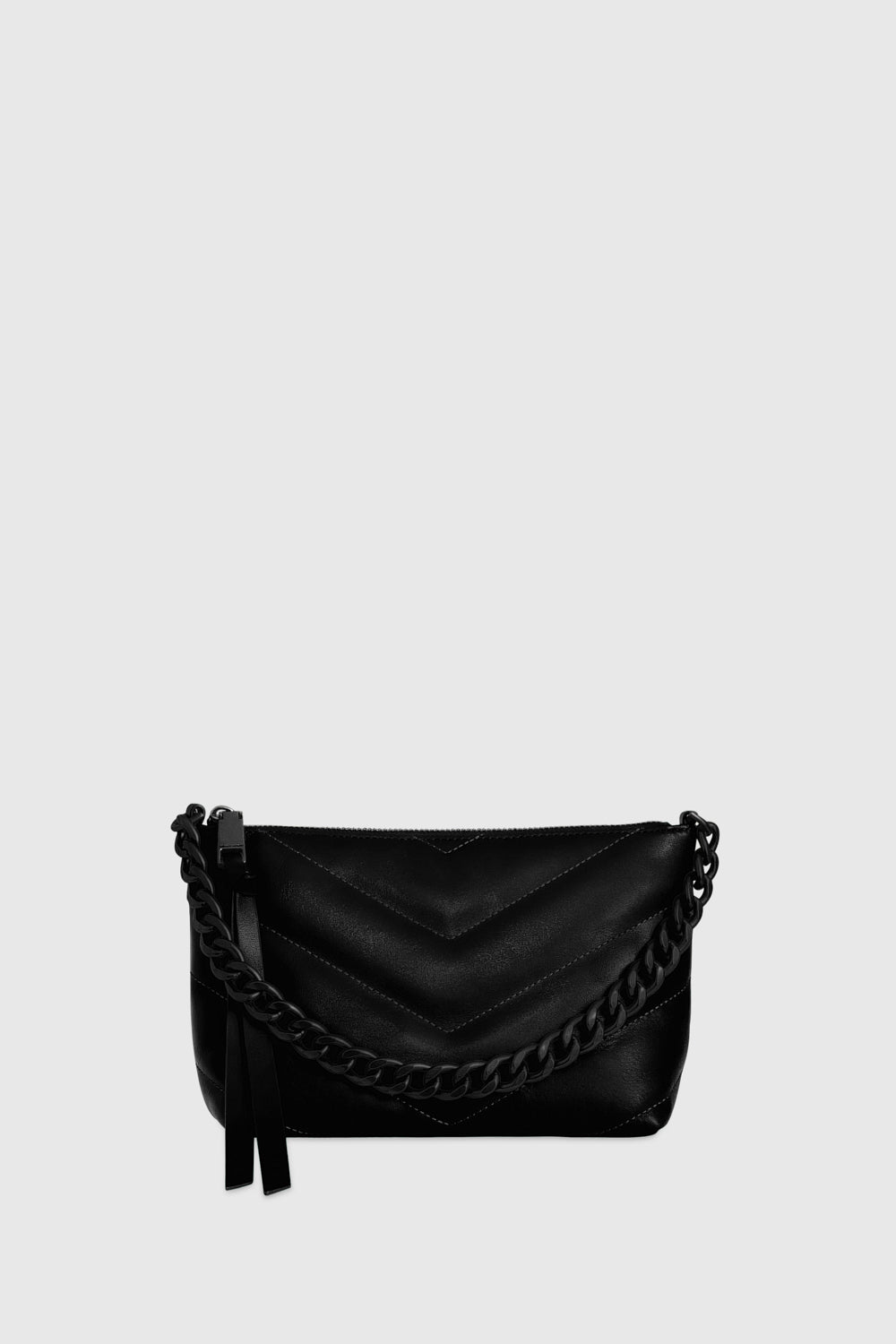 Rebecca Minkoff Pebbled Leather Black Zip Pouch Wristlet Wallet Smoked shops Hardware