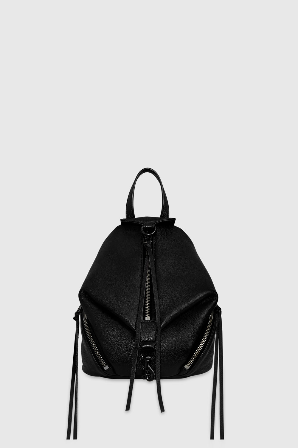 Black Genuine Leather Mini Convertible Julian Backpack