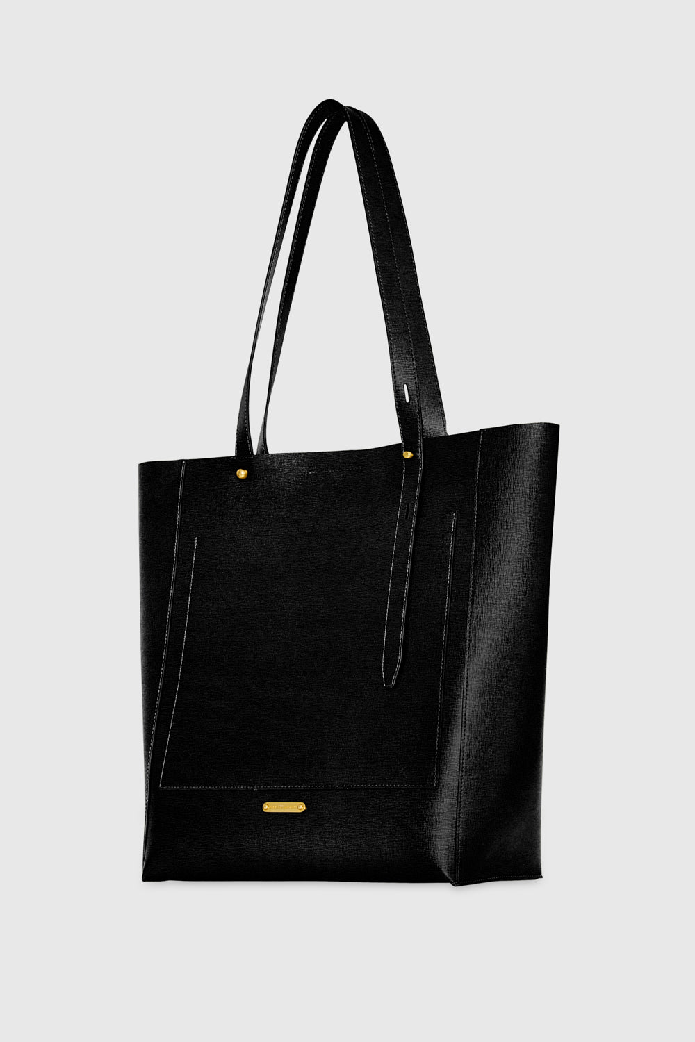 Rebecca deals Minkoff Stella black leather tote bag