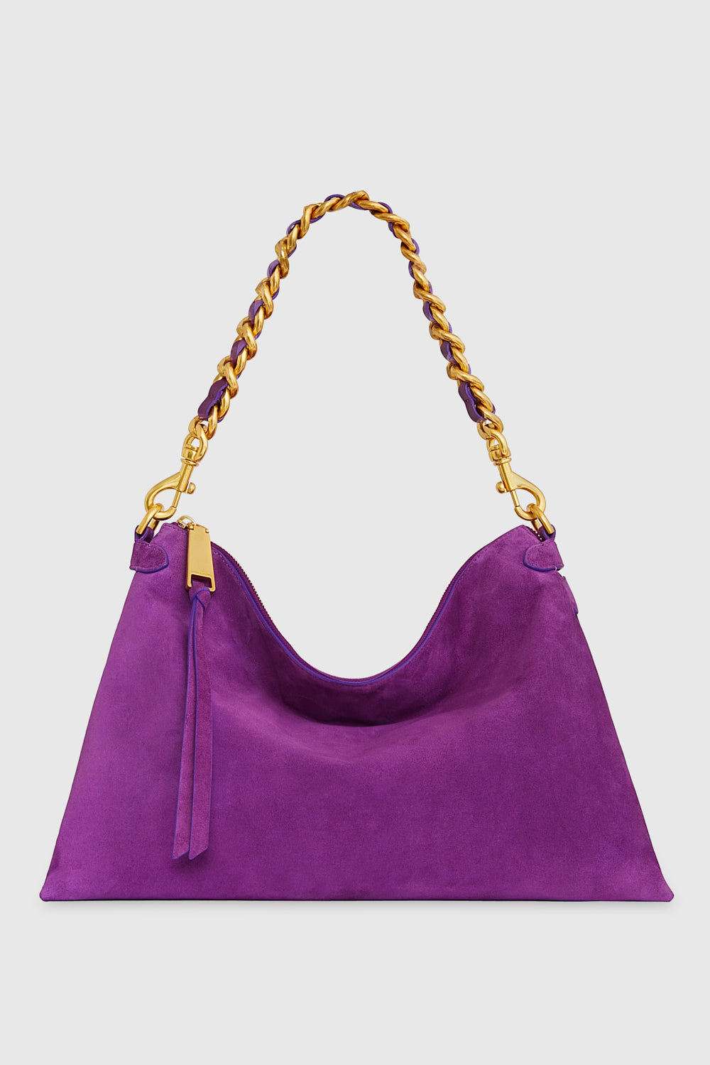 REBECCA MINKOFF cheapest Chain Hobo Leather Suede Shoulder Bag