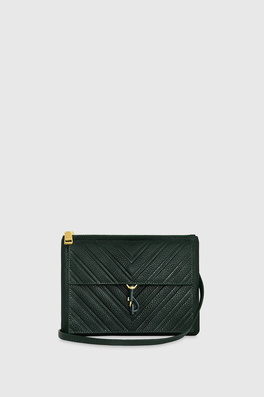 Rebecca Minkoff sale green leather envelope