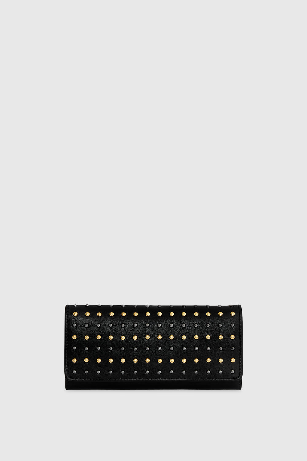 Rebecca Minkoff Studded Leather Continental Wallet Black