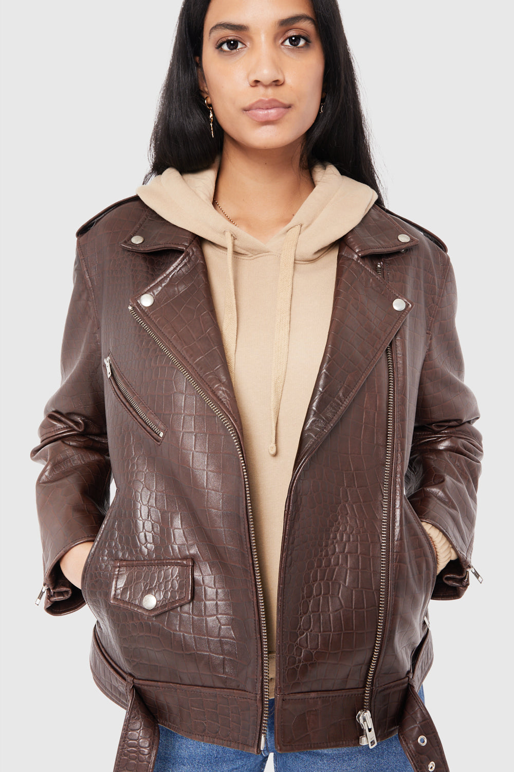 Rebecca Minkoff, 2024 Moto Style Leather Jacket (M)