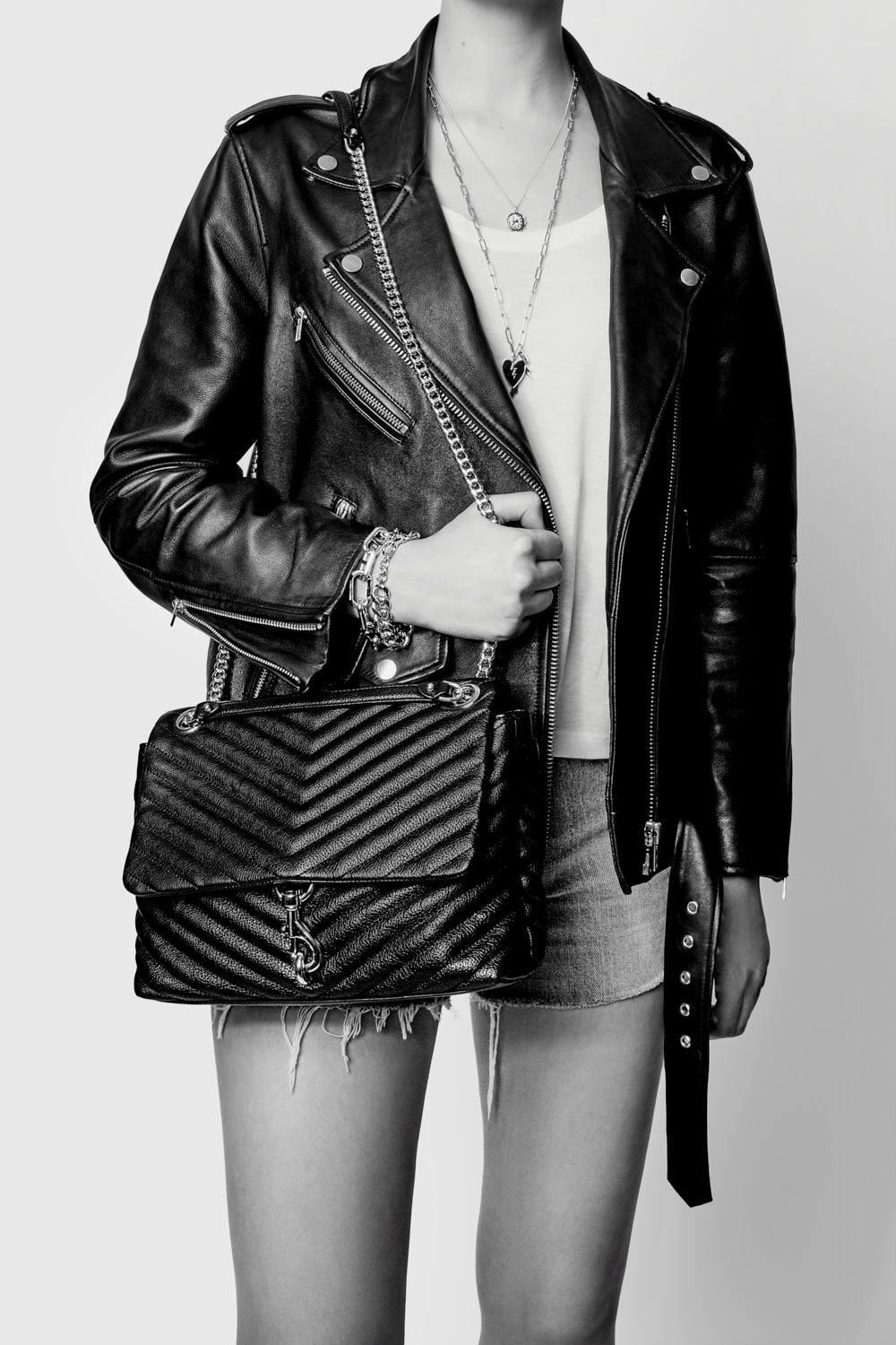 Edie Flap Shoulder Bag - Black - Rebecca Minkoff