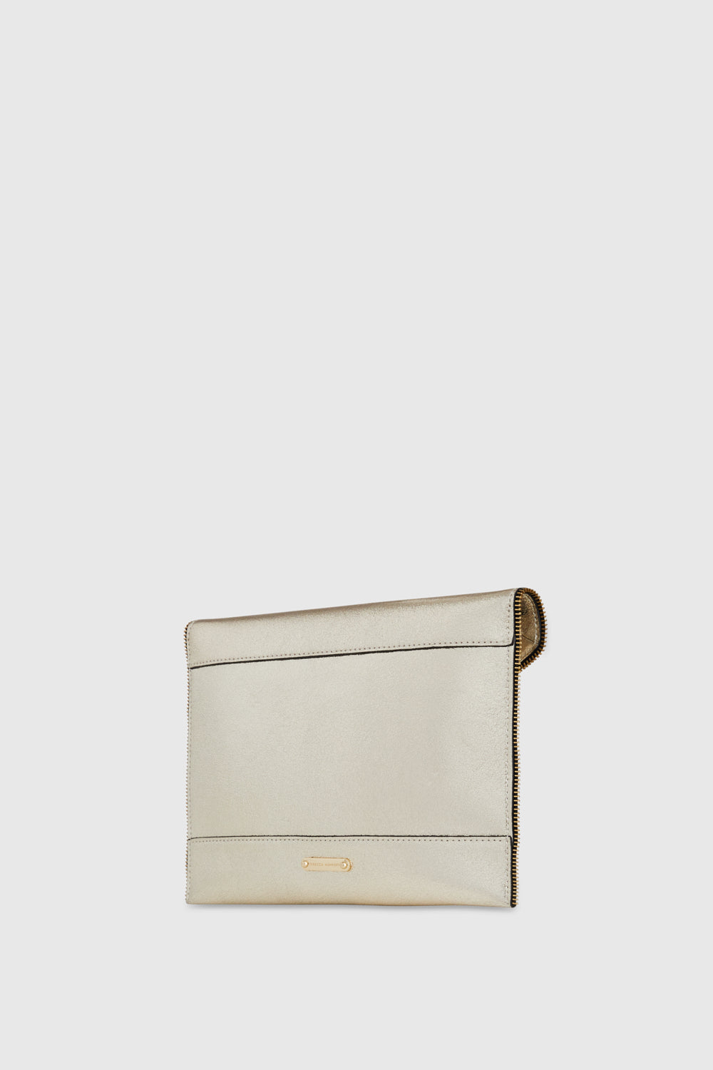 Rebecca Minkoff Cream Leather Envelope Clutch Bag - 7 1/2" X 10  1/2"