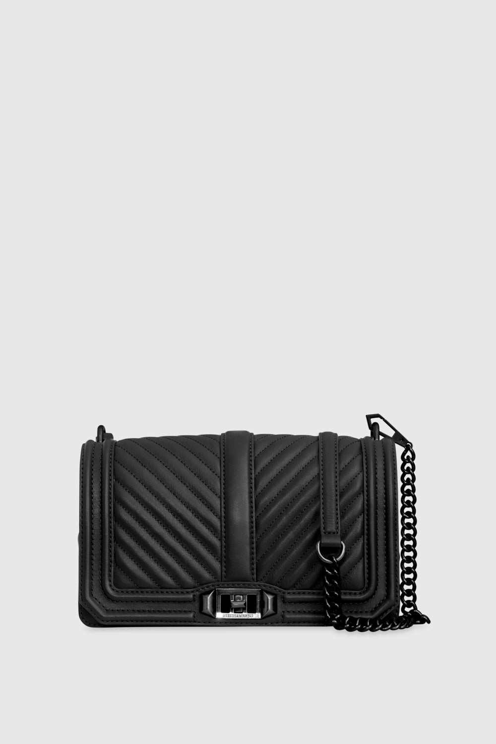 Chevron Chain Crossbody Bag - Black - Black - FD ⚡ – The Treasure Box