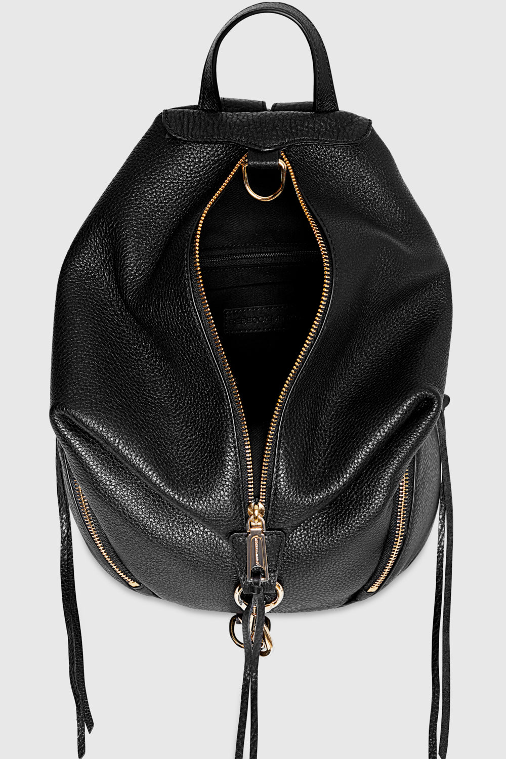 Julian Backpack - Black Leather with Gold Hardware - Rebecca Minkoff