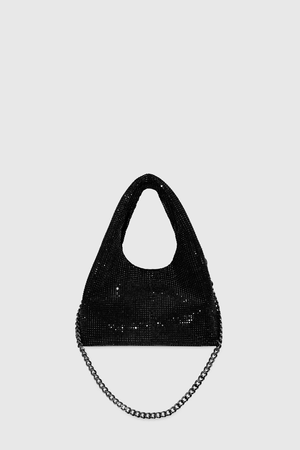 Emma Mini Crystal Mesh Bag | Black & Brown London