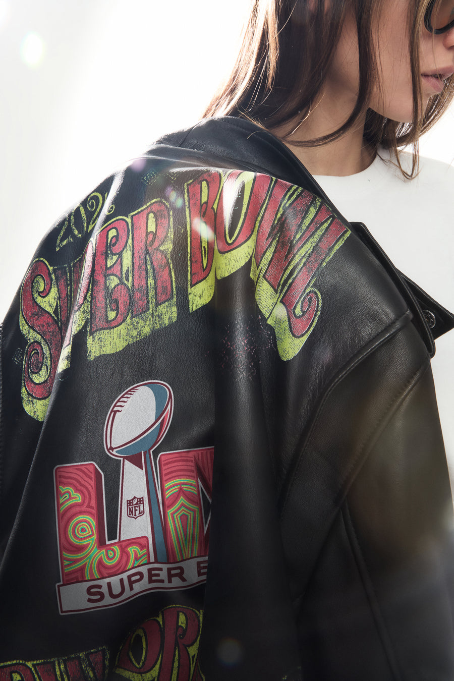 Super Bowl LIX Tabitha Oversized Moto Jacket