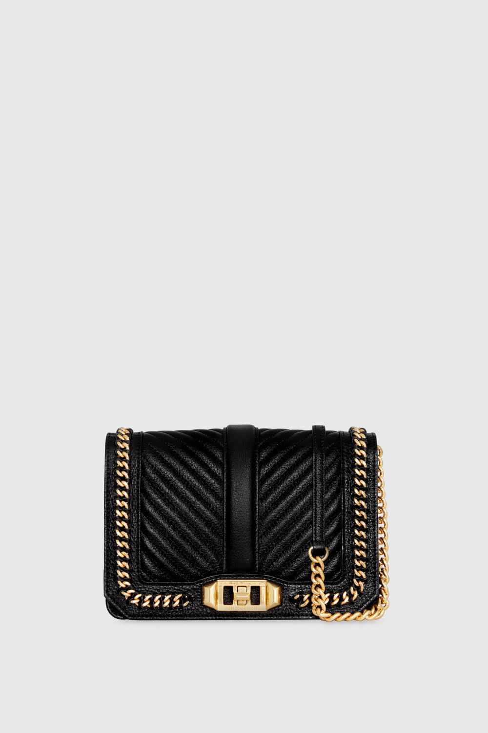 Chevron Quilted Small Love Crossbody With Chain Inset – Rebecca Minkoff