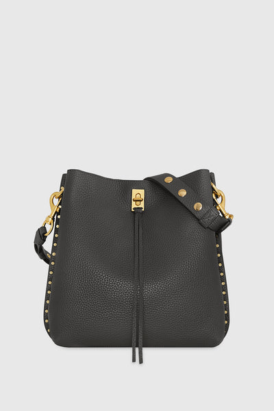 Rebecca minkoff small darren deerskin leather feed bag sale