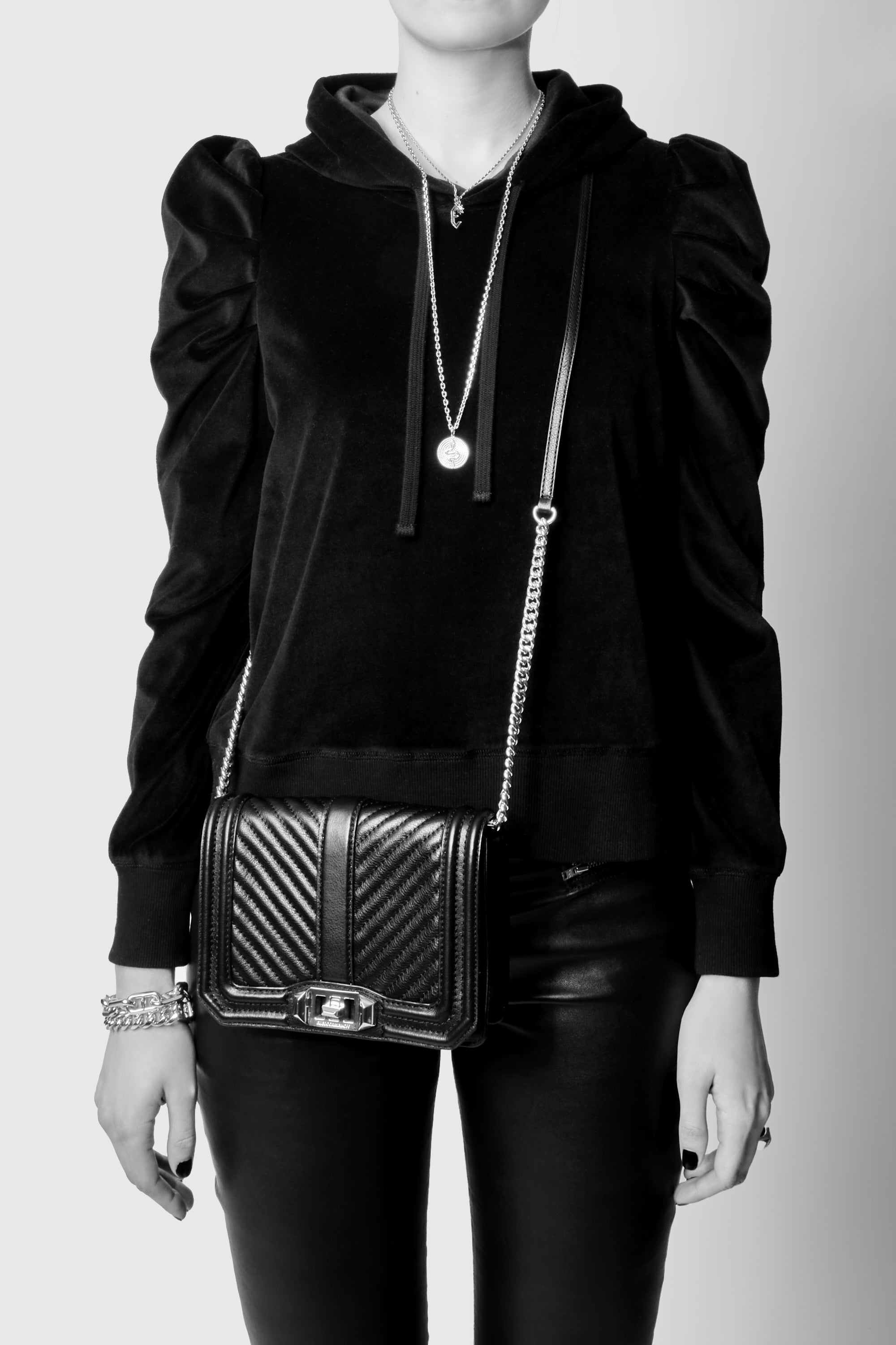 Rebecca Minkoff Love Small Black Velvet hotsell