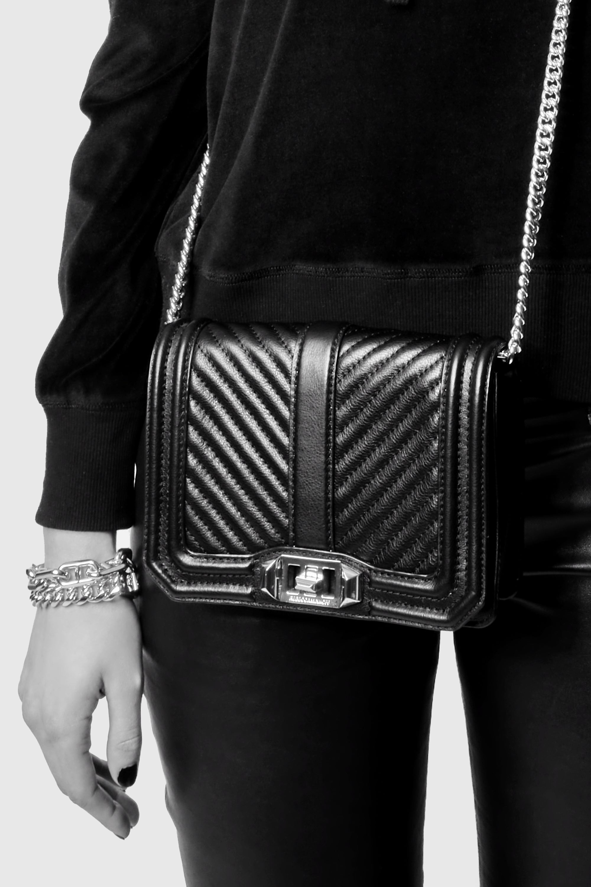 Rebecca minkoff chevron small love crossbody sale