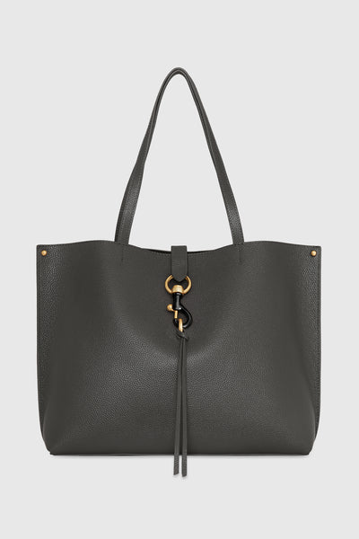 Black Leather Unlined Tote Megan Tote Rebecca Minkoff