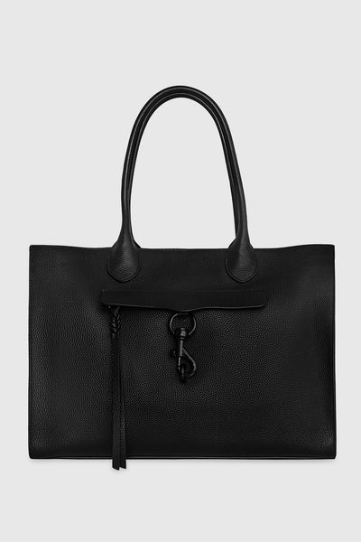 Rebecca Minkoff Megan Bicolor Bucket buy Tote Bag in Linen/Black