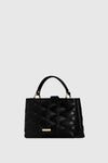 Edie Top Handle Satchel With Diamond Quilt