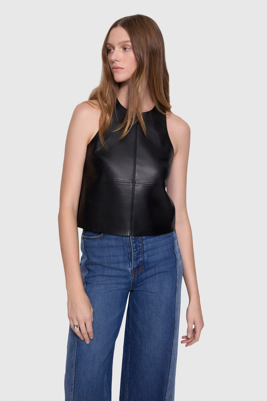 Nora Faux Leather Halter