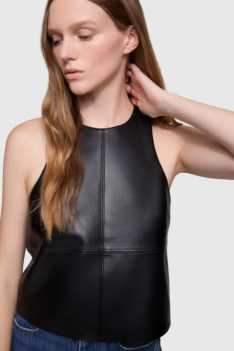 Nora Faux Leather Halter