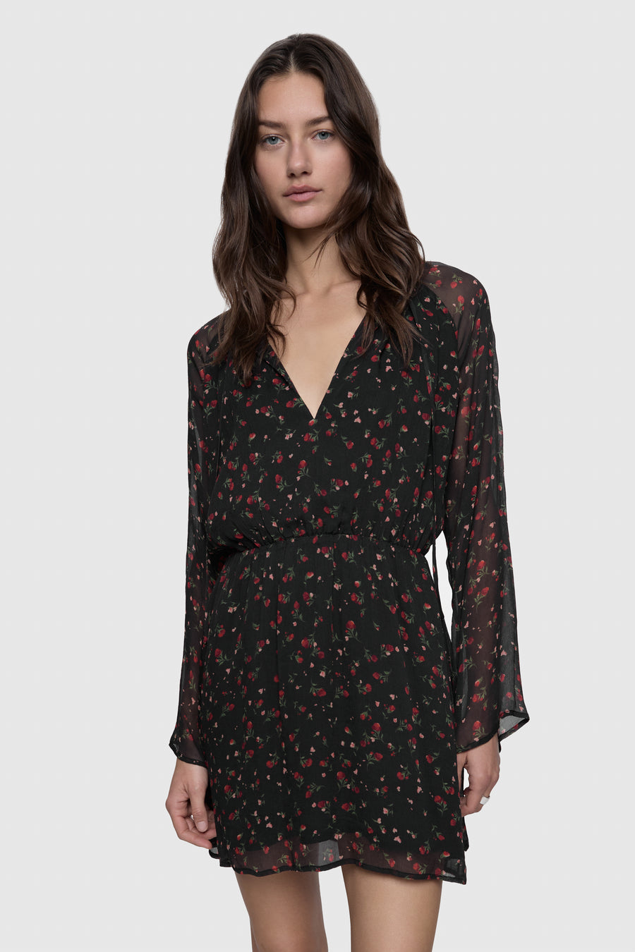 Tamara Long Sleeve V Neck Dress