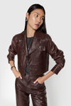 Ryder Cropped Leather Jacket