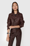 Ryder Cropped Leather Jacket