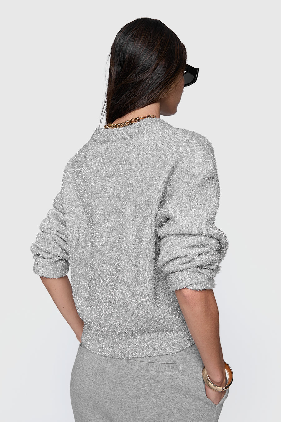 Henley Lurex Sweater