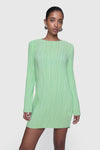 Iris Pleated Long Sleeve Mini