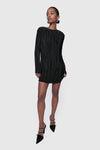 Iris Pleated Long Sleeve Mini