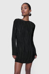 Iris Pleated Long Sleeve Mini