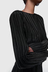 Iris Pleated Long Sleeve Mini