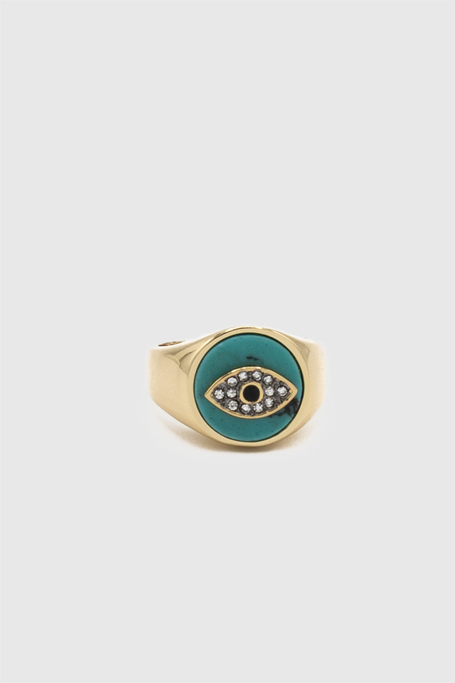 Semi Charm Signet Ring