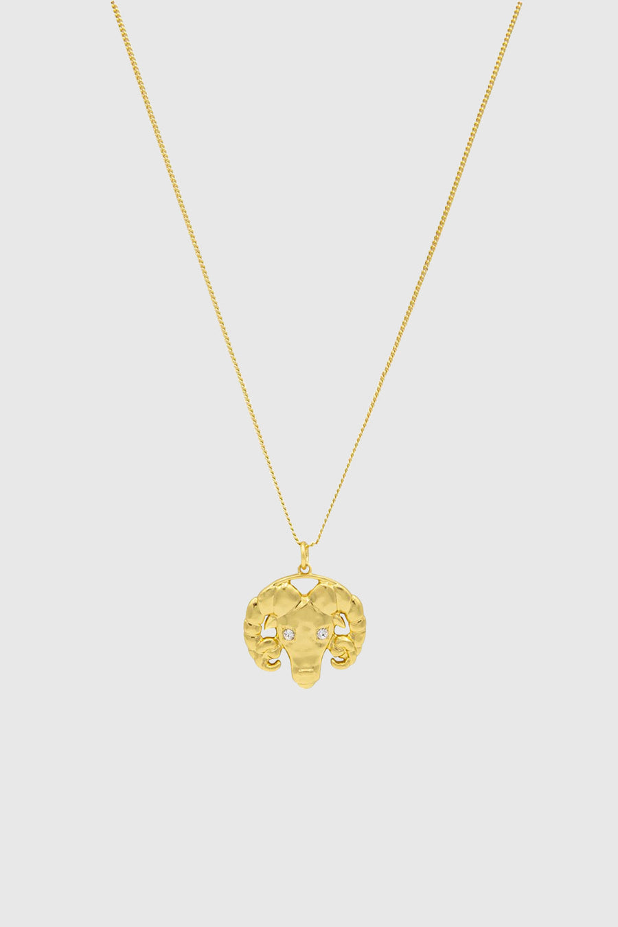 Aries Zodiac Medallion Necklace