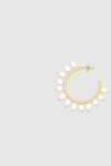 Beaded Pearl Hoop Earring