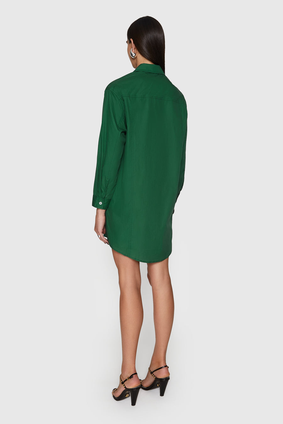 tori dress   cotton poplin   basil Color Name,