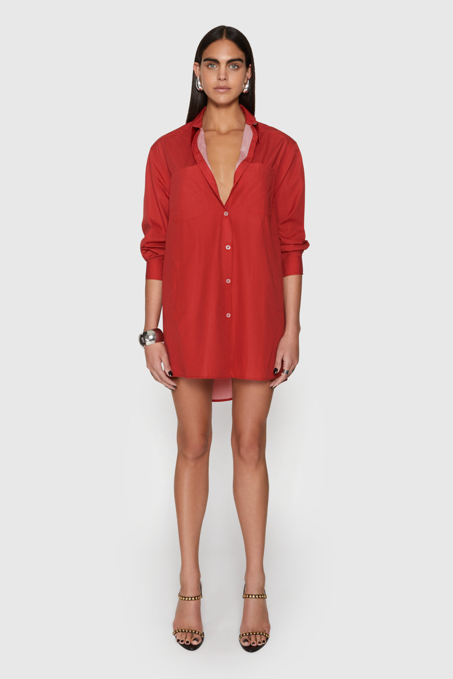 tori dress   cotton poplin   seduction red Color Name,