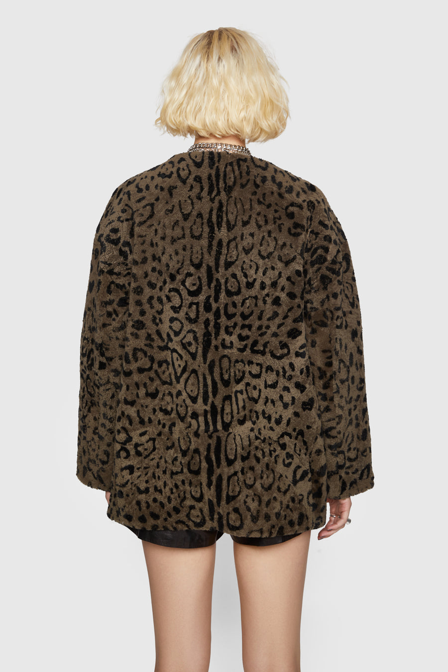 Dylan Leopard Shearling Jacket