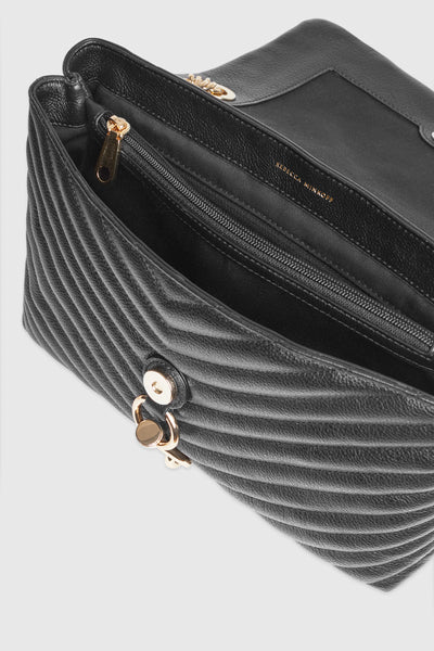 Edie Flap Shoulder Bag - Black - Rebecca Minkoff