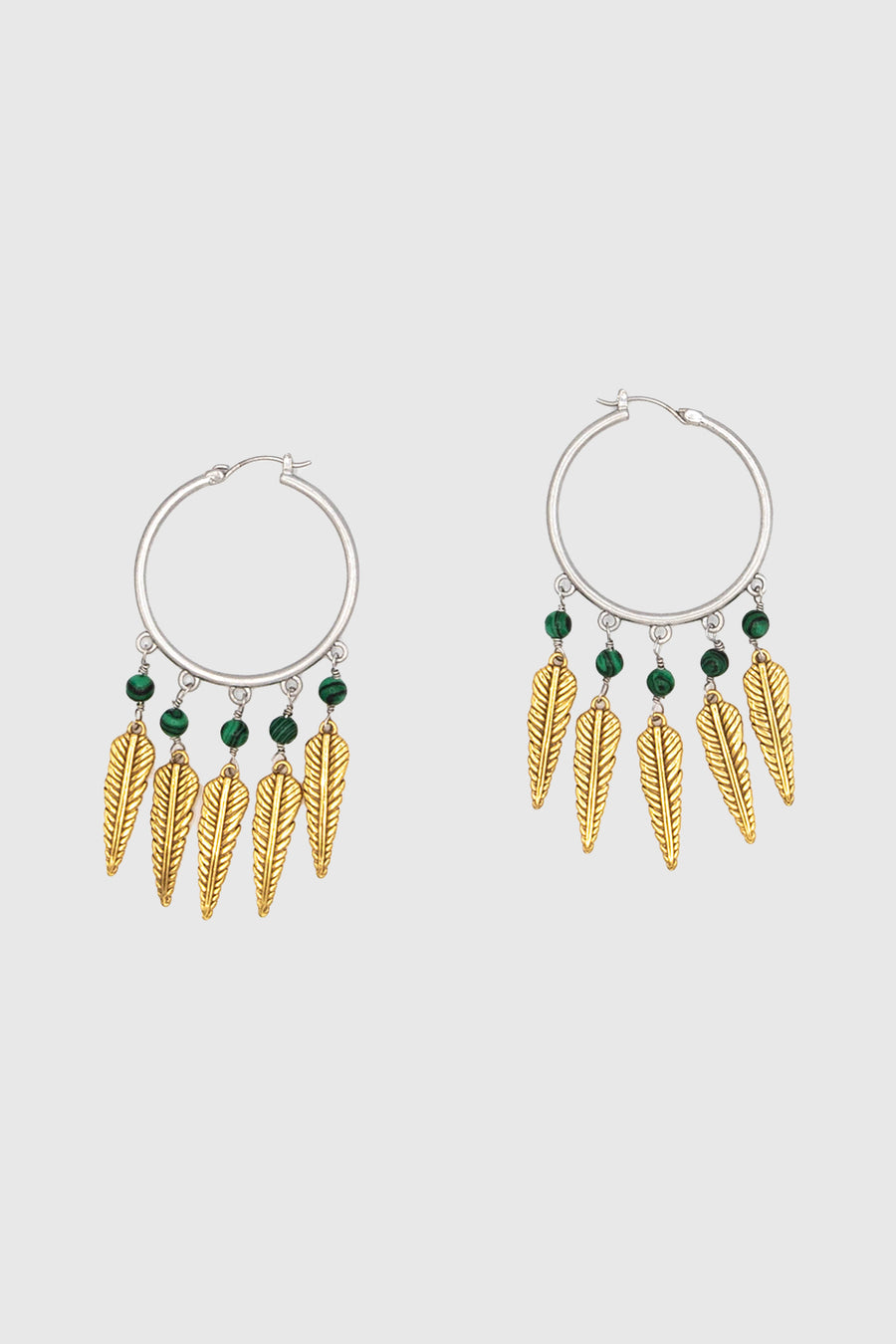 Feather Hoop Earrings