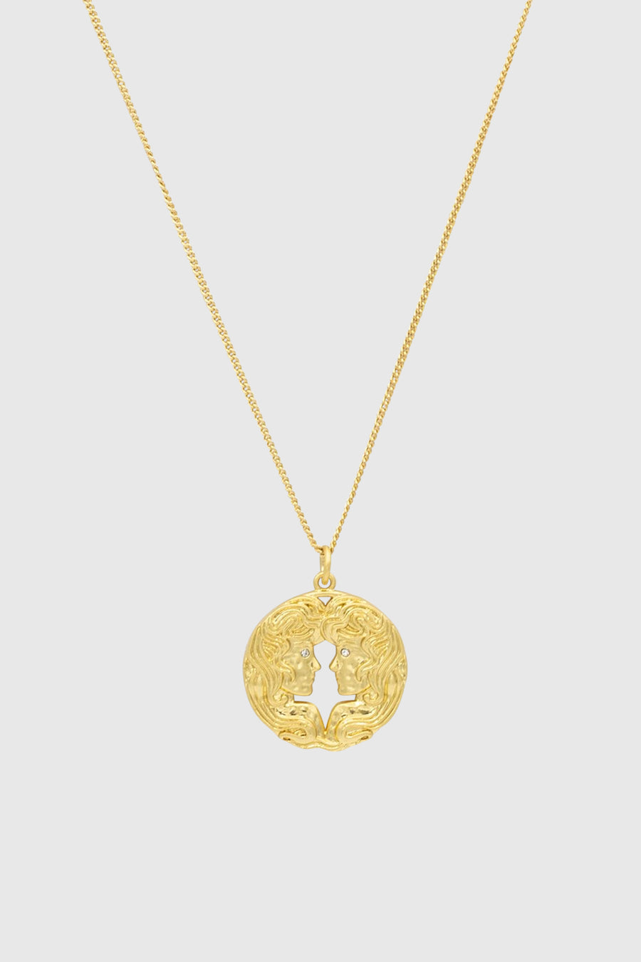 Gemini Zodiac Medallion Necklace