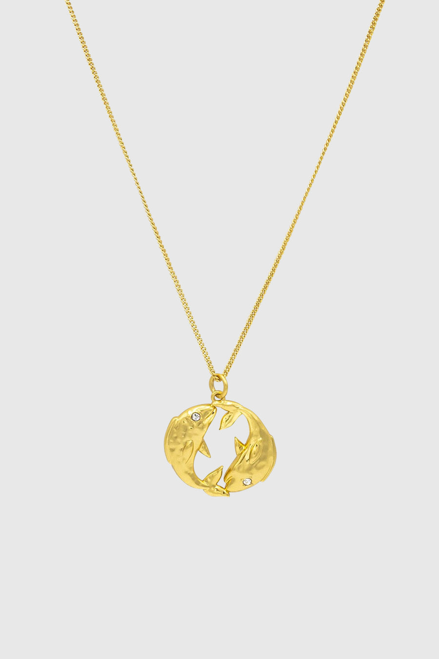 Pisces Zodiac Medallion Necklace